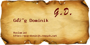 Góg Dominik névjegykártya