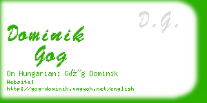 dominik gog business card